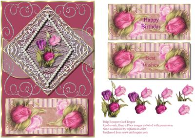 Tulip Bouquet Card Topper