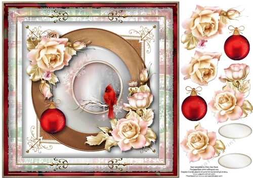 Cardinal Christmas Card Topper