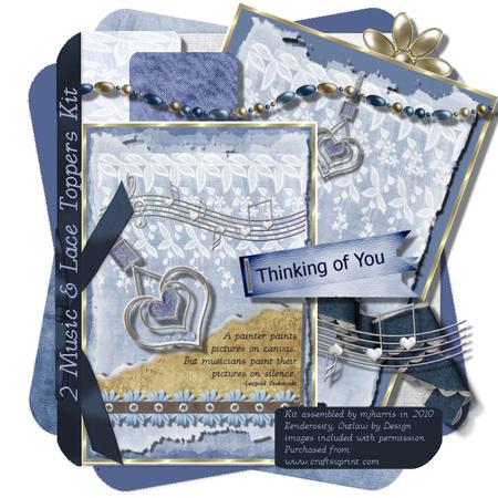 2 Music & Lace Toppers Kit