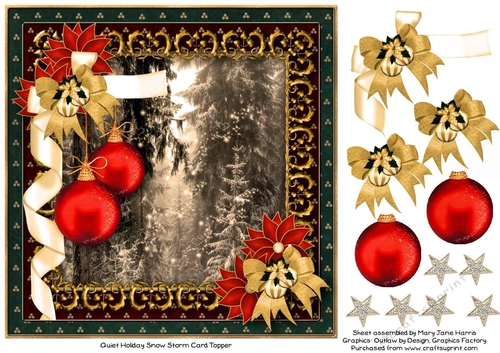 Quiet Snow Storm Christmas Topper 1