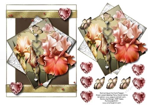 Romantique Iris Card Topper 2