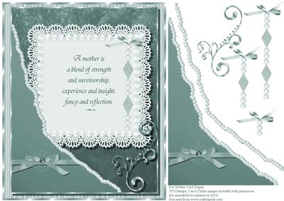For Mother Green Card Topper