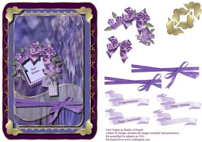 Card Topper in Shades of Purple