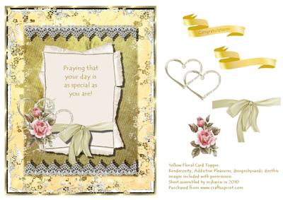 Yellow Floral Card Topper