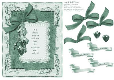 Lace & Best Wishes Green Topper