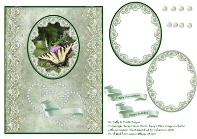 Butterfly & Thistle Card Topper
