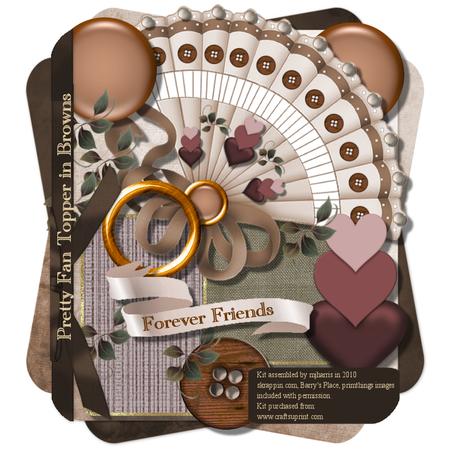 Pretty Fan Topper in Browns