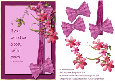 Be the Poem Card Topper