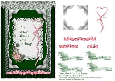 Crazy About You Card Topper