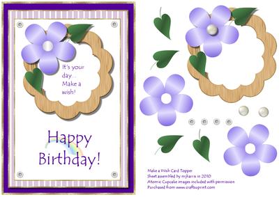 Make a Wish Card Topper