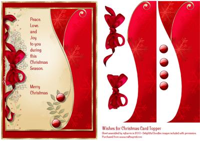 Wishes for Christmas Card Topper