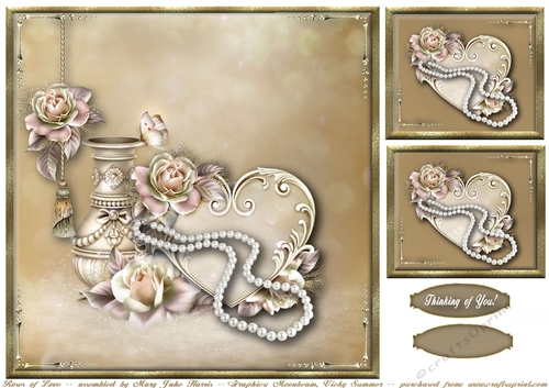 Roses of Love Card Topper 2