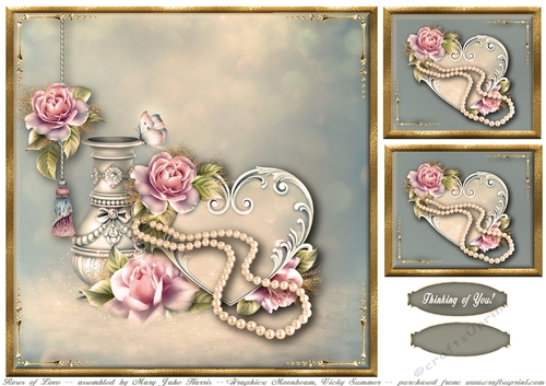 Roses of Love Card Topper 3