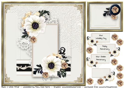 Black & White Affair Card Topper