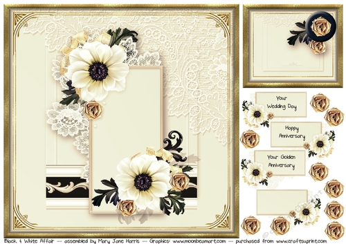 Black & White Affair Card Topper 2