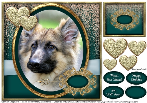 German Shepherd Card Topper
