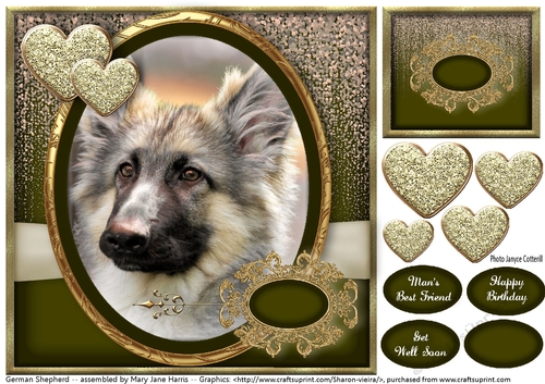German Shepherd Card Topper 2