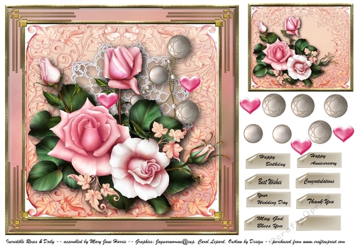 Incredible Roses & Lace Doily Card Topper 