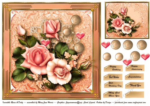 Incredible Roses & Lace Doily Card Topper 2