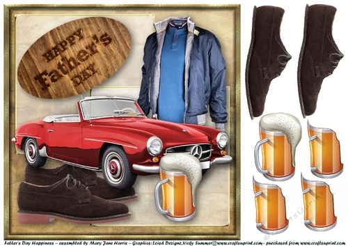 Fathers Day Happiness Card Topper 