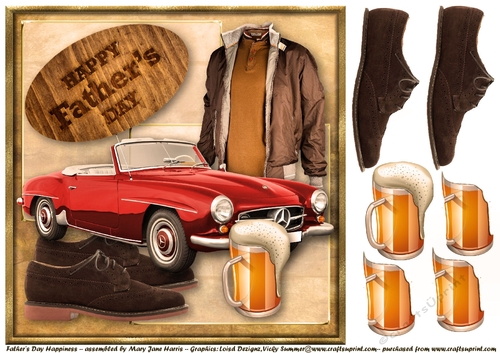 Fathers Day Happiness Card Topper 2