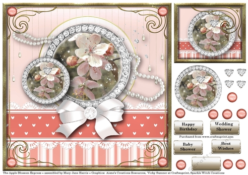 The Apple Blossom Express Card Topper
