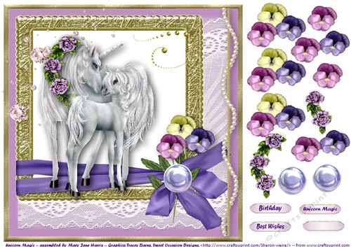 Unicorn Magic Card Topper 