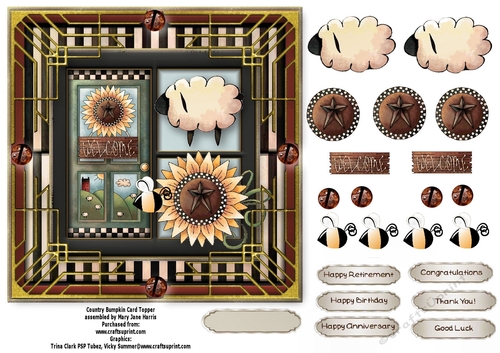 Country Bumpkin Card Topper