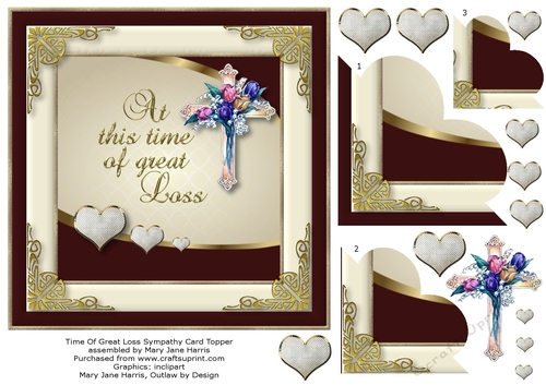 Time of Great Loss Sympathy Card Topper 