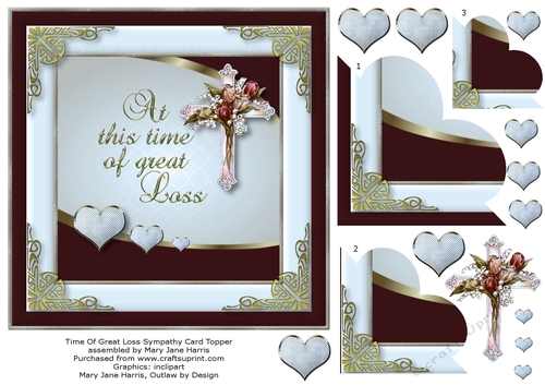 Time of Great Loss Sympathy Card Topper 2