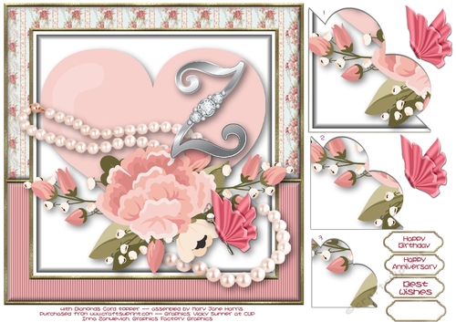 Z with Diamonds Card Topper 