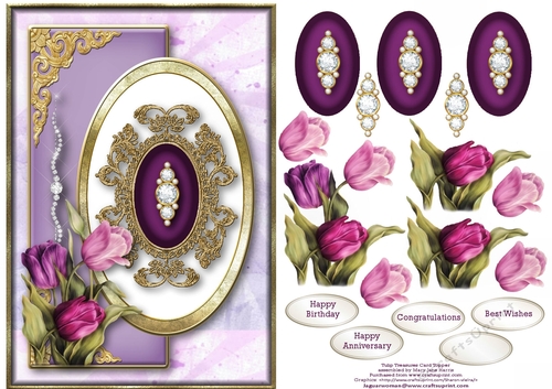 Tulip Treasures Card Topper 