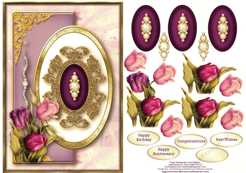 Tulip Treasures Card Topper 2