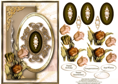 Tulip Treasures Card Topper 3