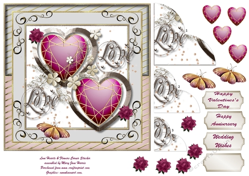 Love Hearts & Flowers Corner Stacker 