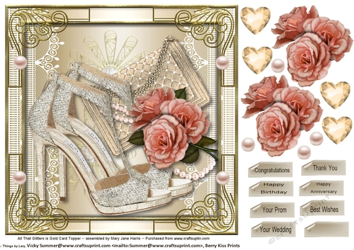 All That Glitters is Gold Card Topper 