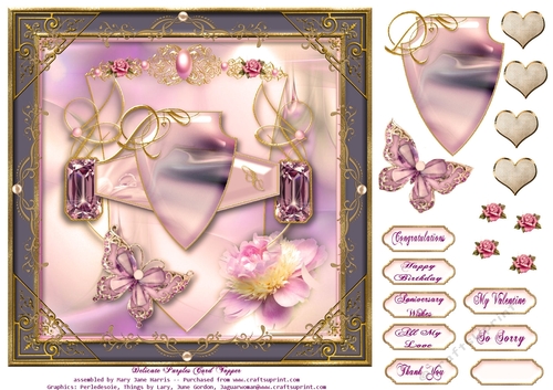Delicate Purples Card Topper 2