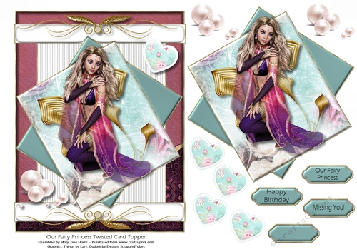Our Fairy Princess Twisted Card Topper 
