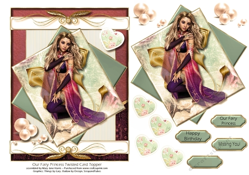 Our Fairy Princess Twisted Card Topper 2