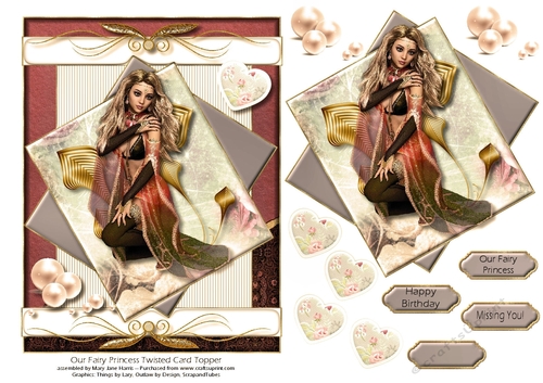 Our Fairy Princess Twisted Card Topper 3