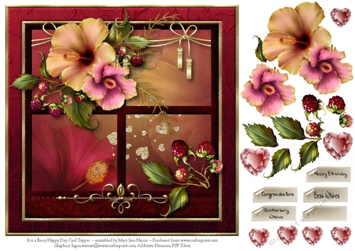 It is a Berry Happy Day Card Topper 