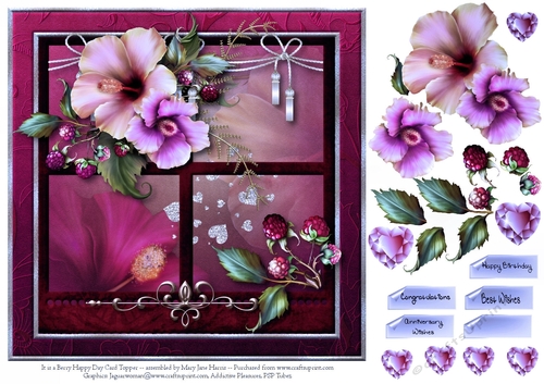 It is a Berry Happy Day Card Topper 2