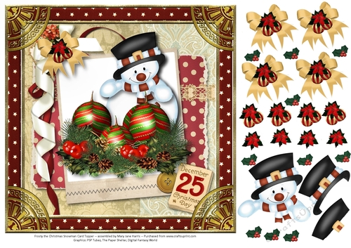 Frosty the Christmas Snowman Card Topper