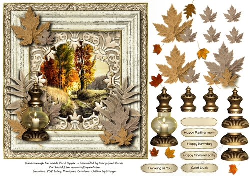 Road Through The Woods Card Topper 2