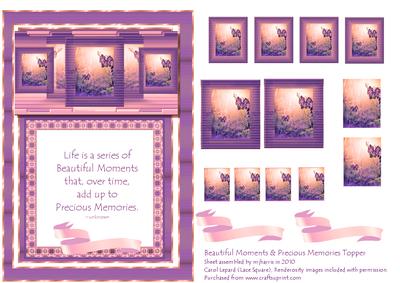 Mauve Beautiful Moments Topper