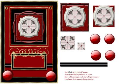 Red, Black & Gold Card Topper