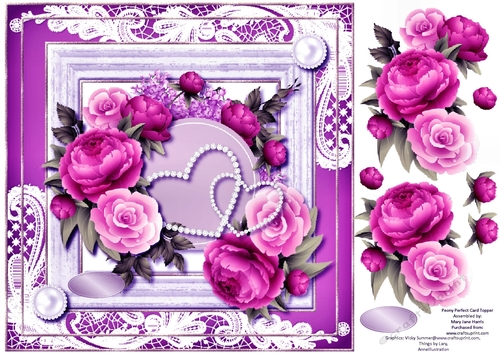 Peony Perfect Card Topper 3