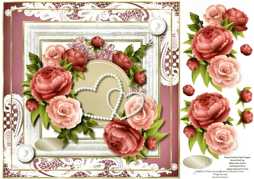 Peony Perfect Card Topper 4