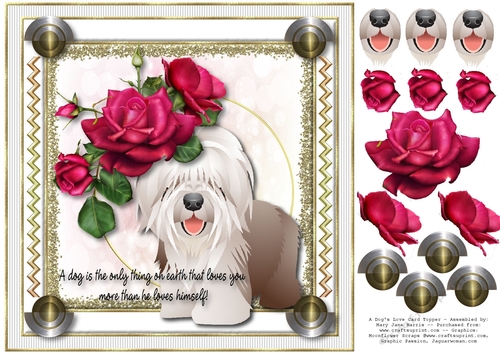 A Dogs Love Card Topper 