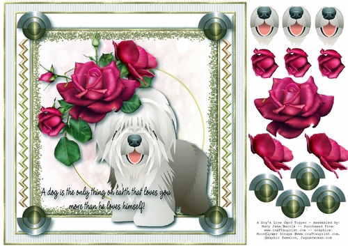 A Dogs Love Card Topper 2